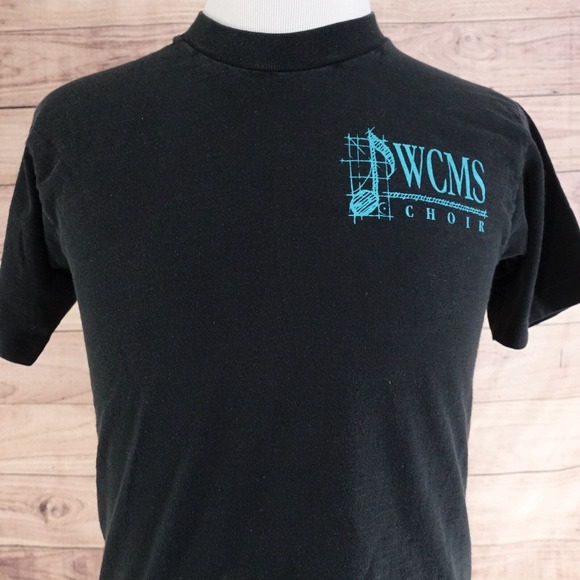 VINTAGE WCMS CHOIR MUSIC NOTE SINGLE STITCH 1995 90s T-SHIRT SIZE M MEDIUM - Picture 4 of 9